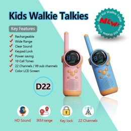 Jouet Talkies Walkies 2Pcs Talkies Walkies Interphone Radio pour Enfants Jouet Mini Téléphone 3Km Transmission Émetteur-Récepteur Jouets Interactifs pour Filles Enfants Cadeau 230504