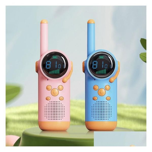 Jouet walkie talkies 3km Walky Handheld Gift Talkie for Toys Distance Girls Kids Talky Age Radio Boys Bio Way Long 3-12 INDOOR OU SQMBR