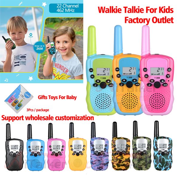 Jouet talkie-walkie 3 pièces Mini Wlakie Talkie Talkpod parents-enfants jeux de famille jouets éducatifs intellectuels T388 Baofeng Radio pour enfants cadeaux garçons 230826