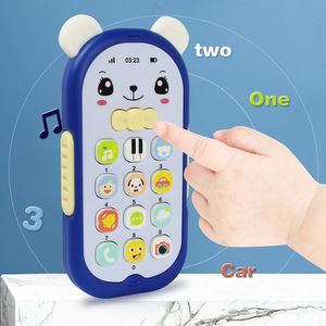 Toy Walkie Talkies Baby Telefoon Telefoon Telefoon Muziek Sound Machine met Teelther For Kids Infant Early Educational Toy Mobile Telefoon Slapen speelgoed cadeau 230225