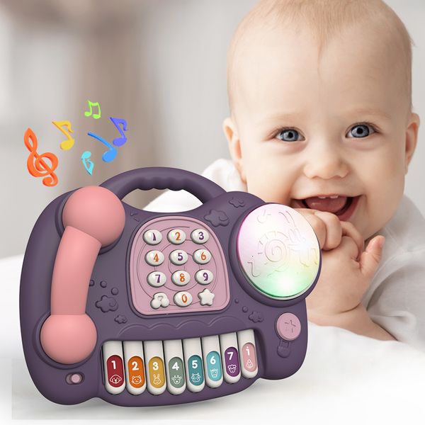 Jouet talkie-walkie jouets pour bébé 13 24 mois Piano Musical filles téléphone portable jouet musical pour enfants 1 an enfants jouet de téléphone éducatif cadeaux d'anniversaire 230225