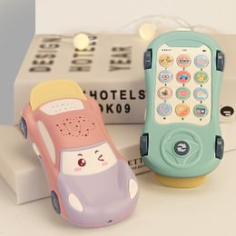 Toy Walkie Talkies Montessori Musical Toy For Baby 2 jaar Telefoon Kinderen Mobiele telefoon voor peutermeisjes 13 24 maanden Telefoon voor kinderen 1 jaar Boy Gift 230504