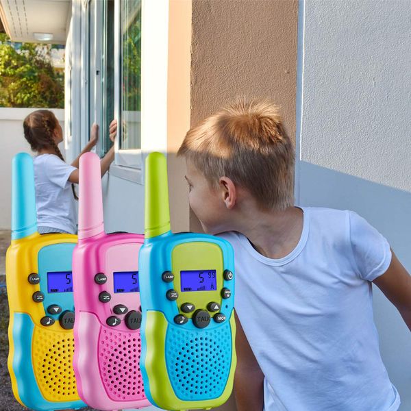 Juguete Walkie Talkies T388 Walkie Talkie Niños 2 piezas Receptor de radio Walkie Talkie juguete Niños Regalo de cumpleaños Juguetes para niños para niños Niñas 3 Km de mano 230628