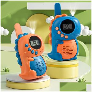 Speelgoed-walkie-talkies Speelgoed-walkie-talkies Kinder cartoon dinosaurus Mini-walkietalkie Draadloze telefoon 3 km transmissie-ontvanger Intera Dhirx