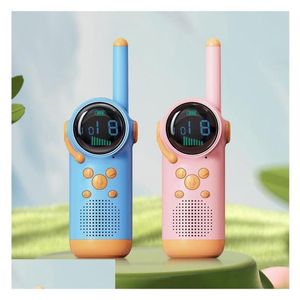 Toy Walkie Walky Talkie Long Tway Toys Talky for Kids Handheld Gift Talkies Distance Radio Dh0pm Boys filles Age 3-12