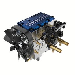 Toyan X-POWER Micro Alle Metalen Viertakt Tweecilinder Watergekoelde Motor Methanol Watergekoelde Modelmotor Voor Rc Model onderdelen