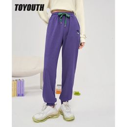 Toyouth Women Pantalons de survêtement Pantalons de taille élastique automne