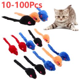 Toys 10100pcs Pet Cat Toys False muis Mini grappig speelgoed voor katten pluche mini muis Toys Pet Interactive Supplies kleur willekeurig