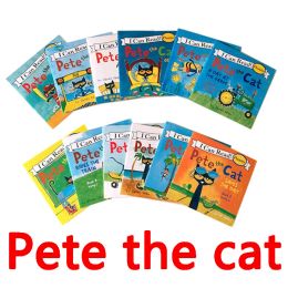 Toys 12 Livre / Set Je peux lire les livres anglais Pete Cat pour les enfants Libros Libros Toys for Children Pocket Reading Livros Art