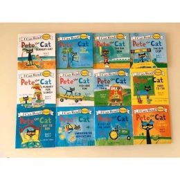 Toys 12 Book/Set Ik kan de Pete Cat Books -sets lezen in Engelse kinderen Picture Story Books Educatief speelgoed Kinderen Pocket Leesboek