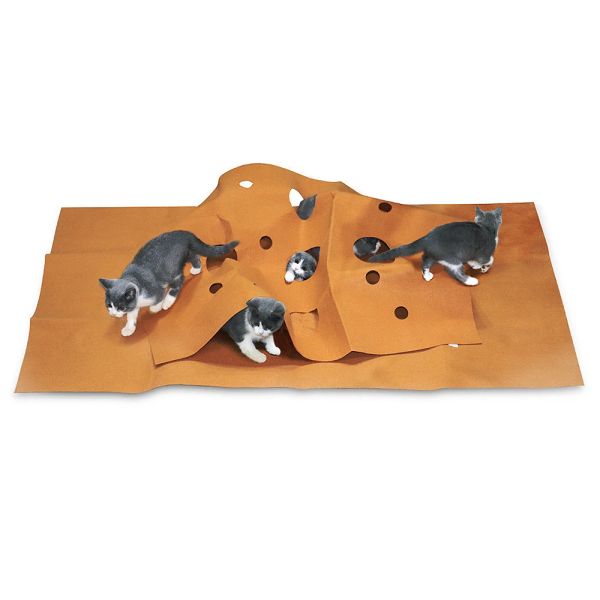 Jouets 1PC chat jouet jeu tapis de jeu feutre tapis pliable Scratch Kitty Tunnel activité tapis exercice animal de compagnie Pad