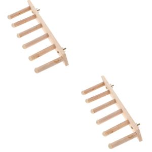 Speelgoed 2-pack Kattenmuurtrappen Wandgemonteerd kattenmeubilair Muurtrappen Kattenmuurplatform Kattenstandaard Houten kattenbaars Houten kattenmuurplanken