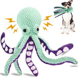 Jouets 2023 Nouveau jouet en peluche de chien poulpe Interaction vocale pour soulager l'ennui et accompagner les jouets doux pour animaux de compagnie