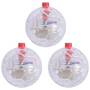 Jouets 3pcs forme de football LED balle clignotante toucher mouvement éclairer jouet pour animaux de compagnie cadeau jouer à piles intérieur extérieur en plastique transparent amusant