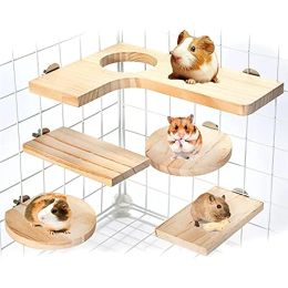 Toys 5 Pack Hamster Cage Playing Platform Set Small Aminals Rat Cage Activity Playground For Chinchilla Hamster Bird Guinée cobayes