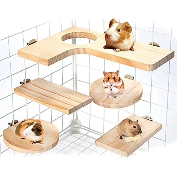 Toys 5 Pack Hamster Cage Playing Platform Set Small Aminals Rat Cage Activity Playground For Chinchilla Hamster Bird Guinée cobayes