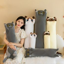 Toys 50 ~ 130 cm Cat squishy Long Doll en peluche jouet en peluche caricaturé Animal Sleep Sleep Hug Reconforting Boys Girls Birthday Gift