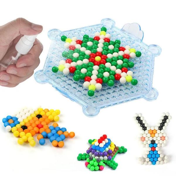 Toys Cuentas de agua mágicas de 5mm DIY 3D para niños, rompecabezas, juguetes educativos y de aprendizaje para niños, regalos para niños y niñas, juego de Aquamosaic Montessori 220