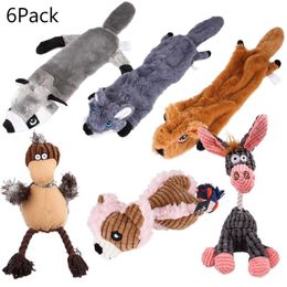 Jouets 6 paquets de jouets durables pour chiens, assortiment de jouets d'entraînement pour animaux de compagnie, peluche pour chiot, jouets de dentition à mâcher pour petits, moyens et grands chiens