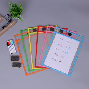 Speelgoed 6lots puzzelspeelgoed kan worden hergebruikt met PVC transparante droge borsteltas Pet Writing Dry Doekje Trap speelgoed voor kinderen Volwassen kinderen