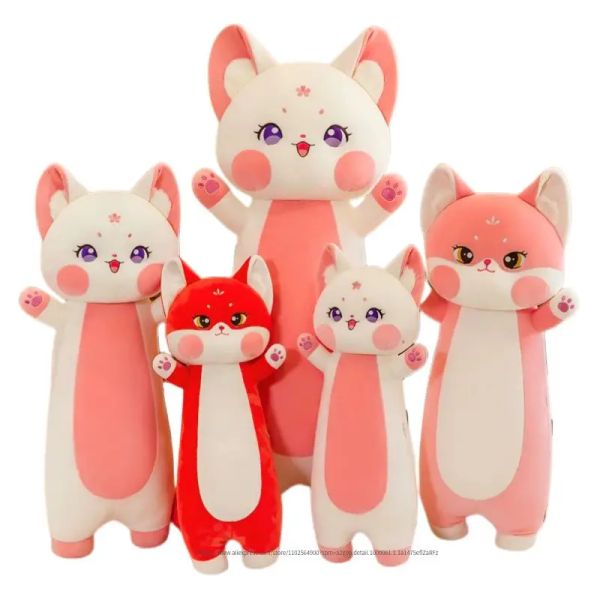 Toys 70130 cm géant kawaii chat route renard en peluche jouet animal mou