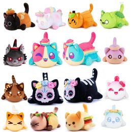 Toys APHMAU MEOWS CAT PLUSH TOY SOFT MEEMEOW FEATED BEETUT CAT PLUSHES KAWAII FRENS FRY FROMEBURGER ALIMENT