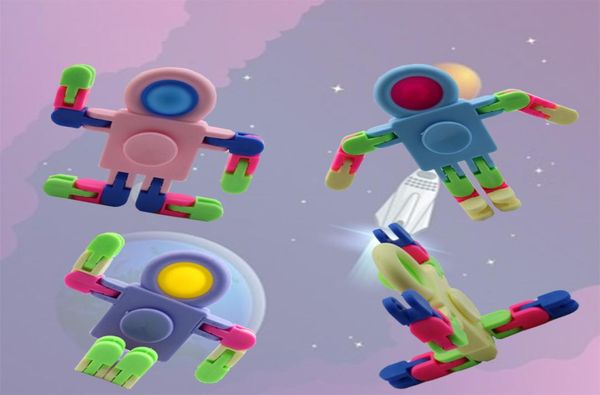 Toys Astronaut pistas de los dedos del dedo spinner Juego de serpientes del juego para niños adolescentes Alivio de estrés rellenos de fiesta Favores de los regalos 66662191