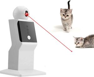 Toys Atuban Automatic Cat Laser jouet rechargeable, jouet laser interactif en mouvement aléatoire pour les chats et les chatons, le jouet exerçant un point rouge