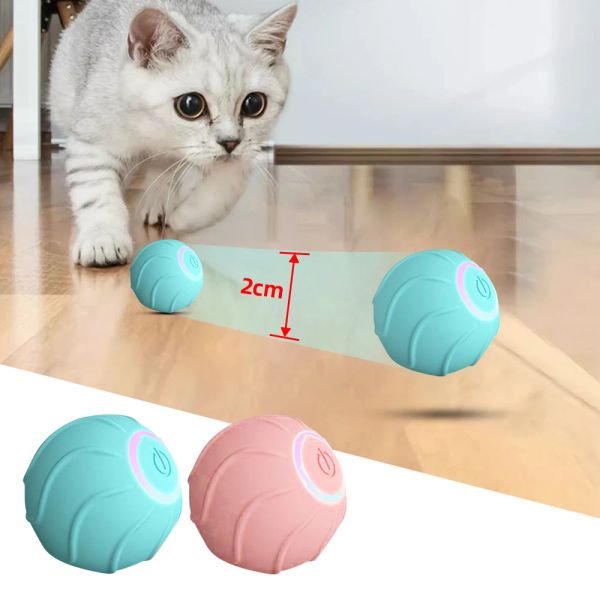 Toys Automatic rebondissant balle électrique Cat Ball Toys 2cm drôle saut interactif pour les chats entraînant le chaton auto-moving chaton intérieur