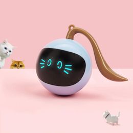 Speelgoed Automatisch kattenbalspeelgoed Interactief elektrisch USB Oplaadbaar Zelfroterend Indoor Tease Solo Play Oefenspeelgoed voor huisdier Kitten