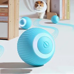 Toys Automatic Cat Toy Interactive Toys for Cats 360 ° Selfrotation Smart Rolling Ball Toys for Kitten Indoor Exercise Chase