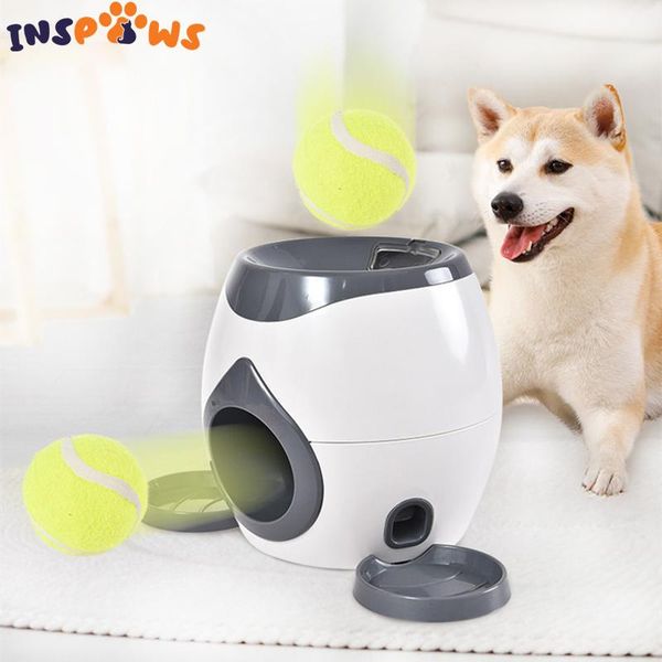 Juguetes Juguetes automáticos para perros aburridos, lanzador automático de bolas para mascotas, juguetes dispensadores de golosinas para gatos, juguetes interactivos para lanzadores de tenis para perros