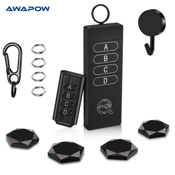 Toys AWAPOW Anti Lost Tracker Key Finder Locutor Portable Wireless Smart Pet Wallet Tracking Dispositivo 4 receptores