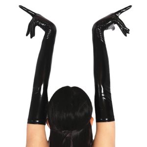 Toys bdsm sexy gants brillants en latex fausse cuir gants longs gants punk gants sexy cosplay accessoires