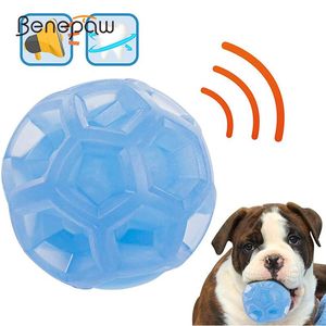 Jouets Benepaw – balle Durable pour chien, couineur, en caoutchouc naturel, flottant, à mâcher, pour petits et grands chiens, soins dentaires, jeu d'entraînement pour chiots