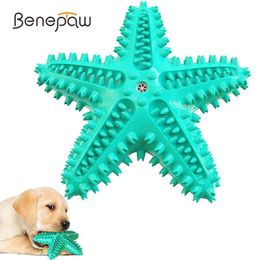 Jouets Benepaw jouets à mâcher durables pour chiens pour mâcheurs agressifs jouets pour animaux de compagnie grinçants en caoutchouc brosse à dents pour petits chiens de taille moyenne chiot dentition