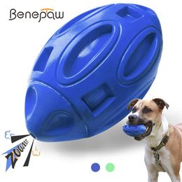 Speelgoed Benepaw Piepend Hondenspeelgoed Voor Agressieve Kauwers Veilig Sterk Rubber Huisdier Puppy Kauwbal Piepend Voor Kleine Grote Honden Spel