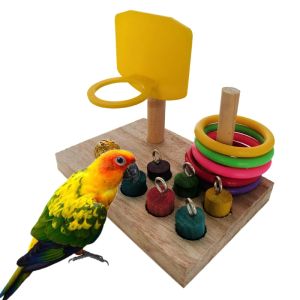 Toys Bird Training Toy Parrot Tabletop Intelligence Bird Toys Puzzle Basketball Perrot Toy for Budgie Parkeet Cockatiel Mini Macaw