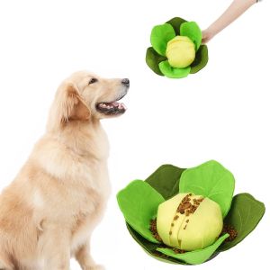 Jouets Patch de chou reniflant pour chien, jouets d'entraînement pour chiens, jeu d'épuisement, fournitures pour animaux de compagnie, Puzzle Slow Food, bol Anti-étouffement pour chien