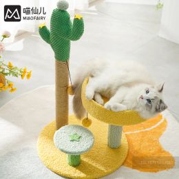 Toys Cactus Cadre d'escalade chat Sisal Colonne Colonne Claw Gringing Artefact Cat Nest Cat Cat Plateforme de saut