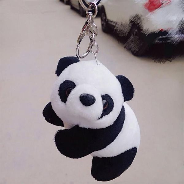 Juguetes de dibujos animados de peluche lindo Panda llavero India Reino Unido llavero a granel llavero de coche llaveros hombres mujeres recuerdo regalo de cumpleaños Chaveiro207D