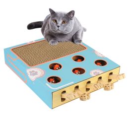 Jouets chat boîte de jeu drôle chat bâton 3 en 1 chat jouet chasse chasse souris labyrinthe interactif éducatif chat frappé Gophers avec grattoir