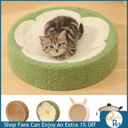 Toys Cat Scratcher 2 en 1 Cat Anti Scratch Bed Cat Forme Cat Scratching Lit Round Cat Protection Sratch Protection PAW Toy Gatos Accesorios