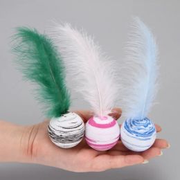Toys Cat Toy Ball Feather Funny Cat Toy Star Ball Plus Feather MoUr Ball Throwing Toys Interactive Toys Toys Pet Supplies Katten Toy
