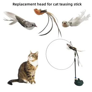Toys Cat Toys Strong Aspiration Tasing Tasing Tile Remplacement de la tête Tice Tice Simulation Bird Fil Tails Tail