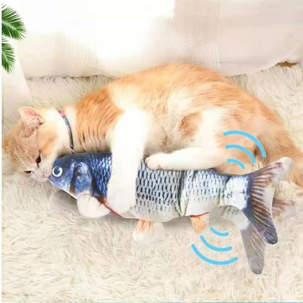 Toys Cat USB Charger Toy Fish Interactive Electric Floppy Fish Cat Touet Reliste Pet Cats MOCK MOE