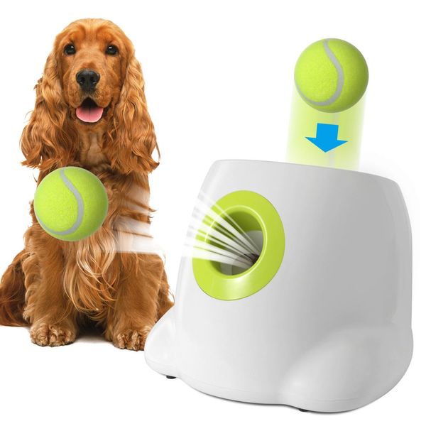 Jouets catapulte pour chiens, balle, lanceur de balles, jouets pour animaux de compagnie, Machine à lancer avec 3 balles, Section 3/6/9M, émission automatique