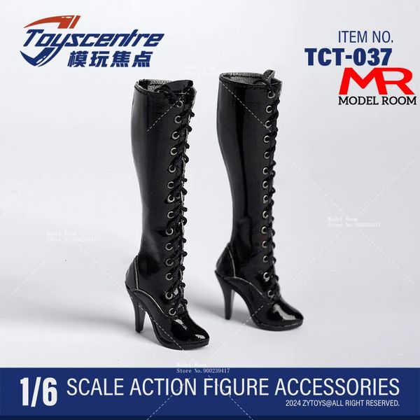 Toys center TCT-037 1/6 échelle bottes à talons épais ronds chaussures creuses féminines modèle adapté 12 BJD OBJ OB soldat figurine corps 240328