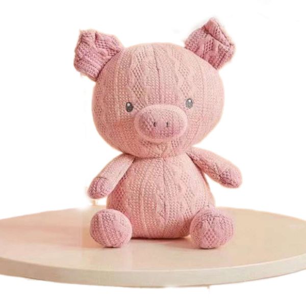 Toys créatifs tricoter animal rose porc de poupée