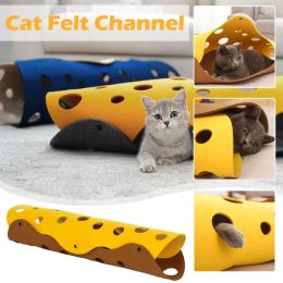 Jouets chat mignon feutre cacher Tunnel jouet déformable pliable chat nouveau chaton animal nid jouet intérieur accessoires Tube pliable